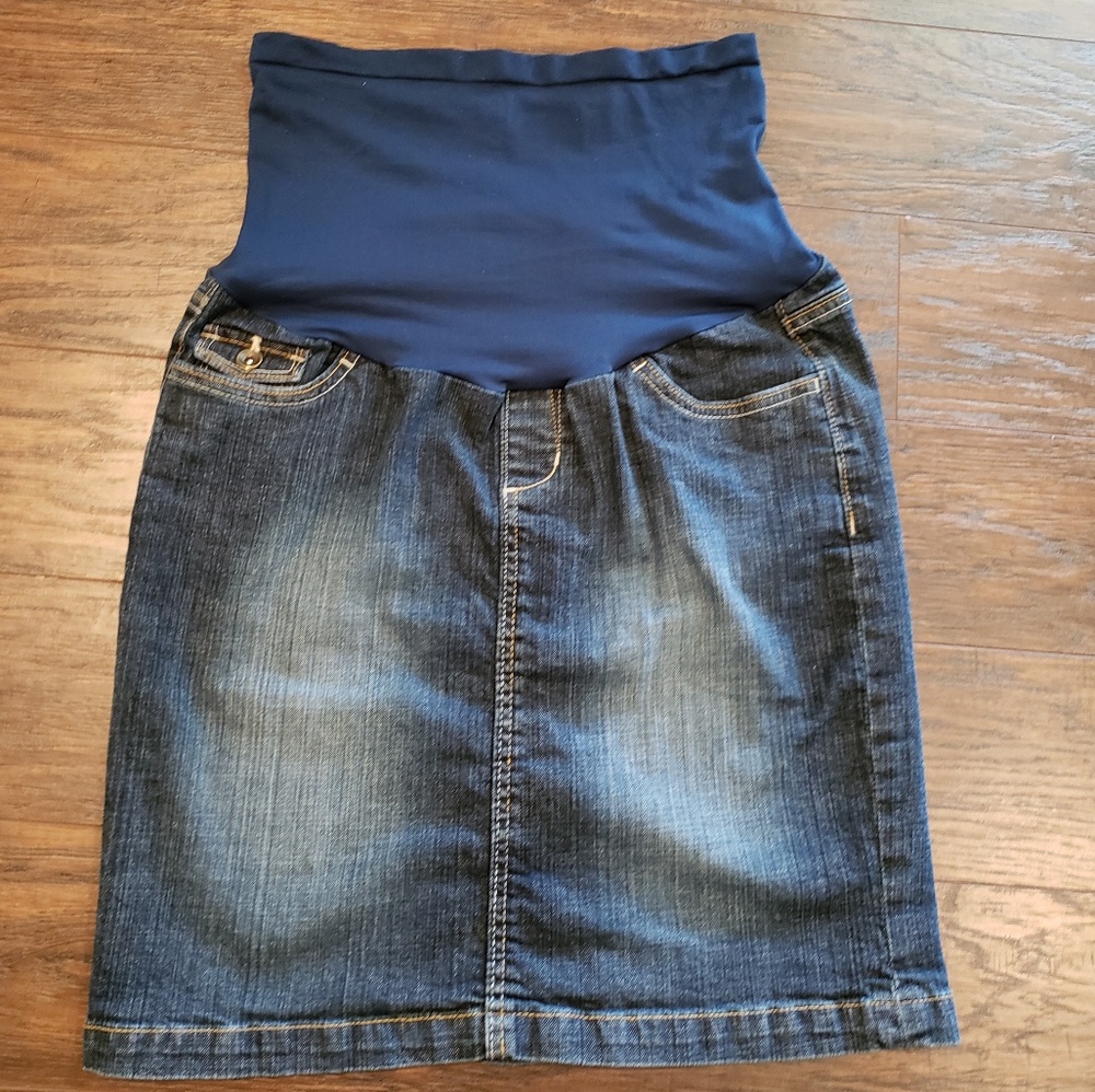 Oh Baby Denim Blue Jean Maternity Skirt